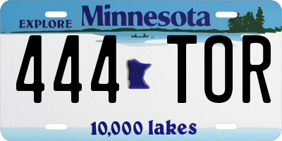 MN license plate 444TOR