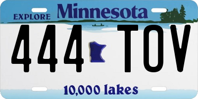 MN license plate 444TOV