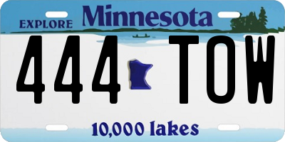 MN license plate 444TOW