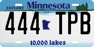 MN license plate 444TPB
