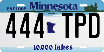 MN license plate 444TPD