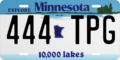 MN license plate 444TPG