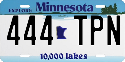 MN license plate 444TPN