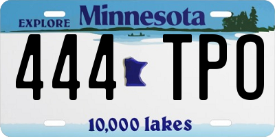 MN license plate 444TPO