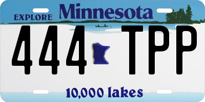 MN license plate 444TPP