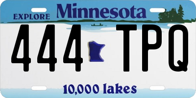 MN license plate 444TPQ