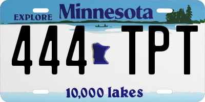 MN license plate 444TPT