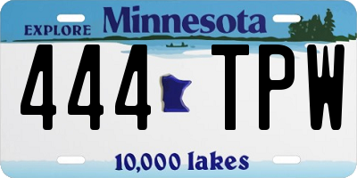 MN license plate 444TPW