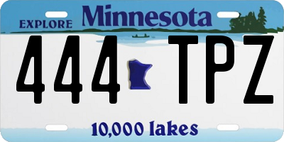 MN license plate 444TPZ