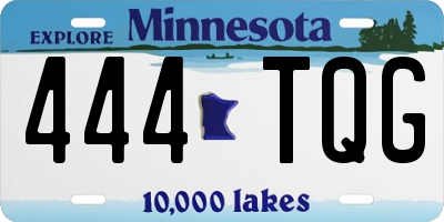 MN license plate 444TQG