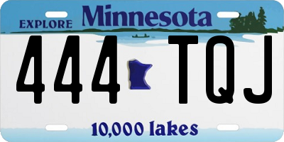 MN license plate 444TQJ