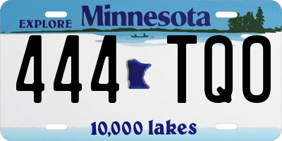 MN license plate 444TQO