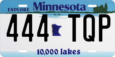 MN license plate 444TQP