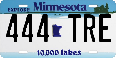 MN license plate 444TRE