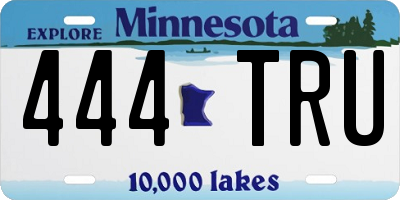 MN license plate 444TRU