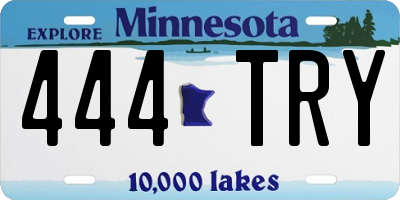MN license plate 444TRY
