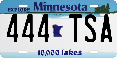MN license plate 444TSA