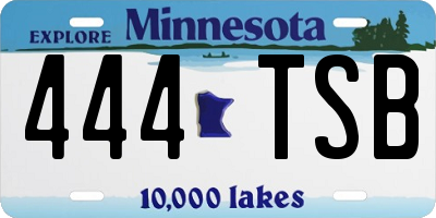MN license plate 444TSB