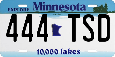 MN license plate 444TSD
