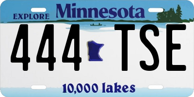 MN license plate 444TSE