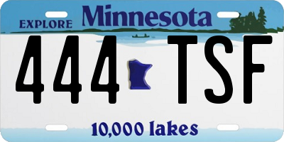 MN license plate 444TSF