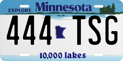 MN license plate 444TSG