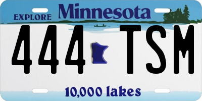 MN license plate 444TSM