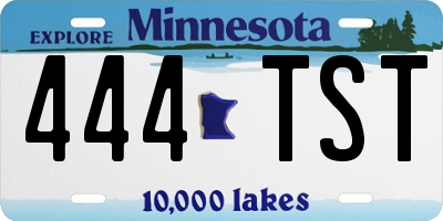 MN license plate 444TST