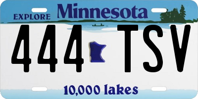 MN license plate 444TSV