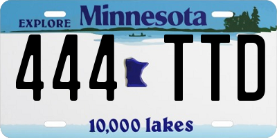 MN license plate 444TTD