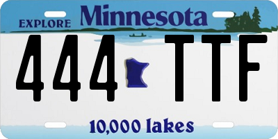 MN license plate 444TTF