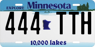 MN license plate 444TTH