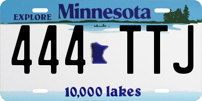 MN license plate 444TTJ
