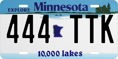 MN license plate 444TTK