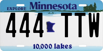 MN license plate 444TTW