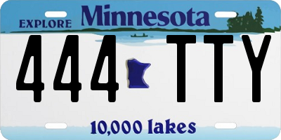 MN license plate 444TTY