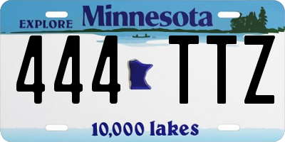 MN license plate 444TTZ