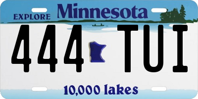 MN license plate 444TUI