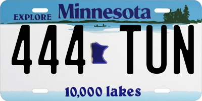 MN license plate 444TUN