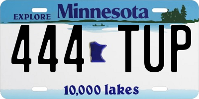 MN license plate 444TUP