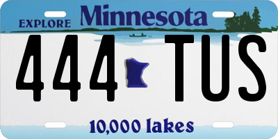 MN license plate 444TUS