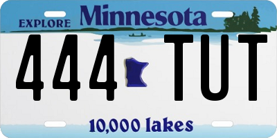 MN license plate 444TUT