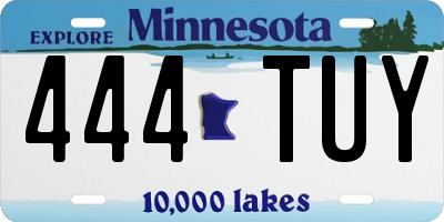 MN license plate 444TUY