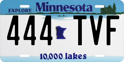 MN license plate 444TVF