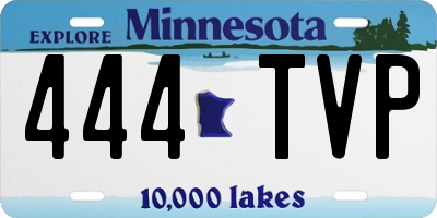 MN license plate 444TVP