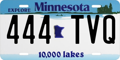 MN license plate 444TVQ