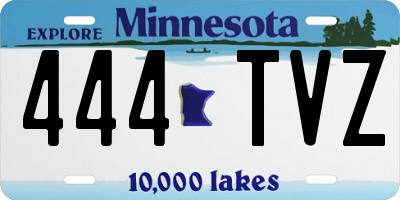 MN license plate 444TVZ