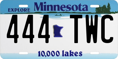MN license plate 444TWC