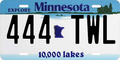 MN license plate 444TWL