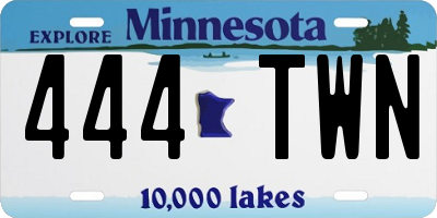 MN license plate 444TWN